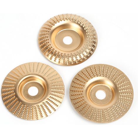 Lot de 3 disques de meulage pour bois de 100 mm, carbure de tungstène pour le profilage, le meulage et la coupe. Meule pour meuleuse d'angle (1/5)