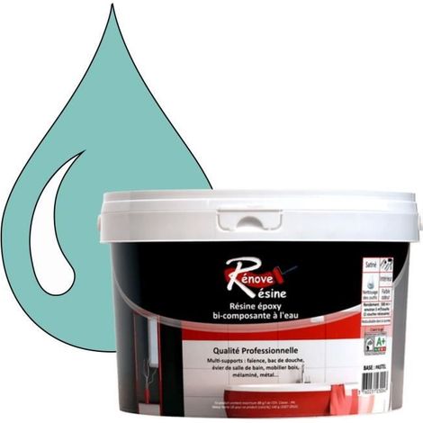 Peinture Résine - Rénove Résine 0.5L - Vert clair - Brillant - Multi-supports (Carrelage, Faïence) (1/4)