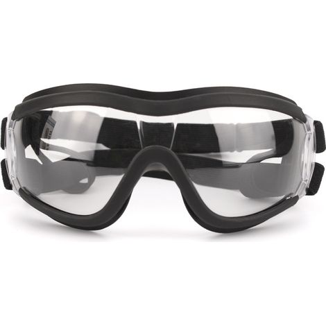 Lunettes de protection pour chiens Protection des yeux en plein air Sangle réglable Lunettes de soleil faciles à porter pour animaux de compagnie - Transparent