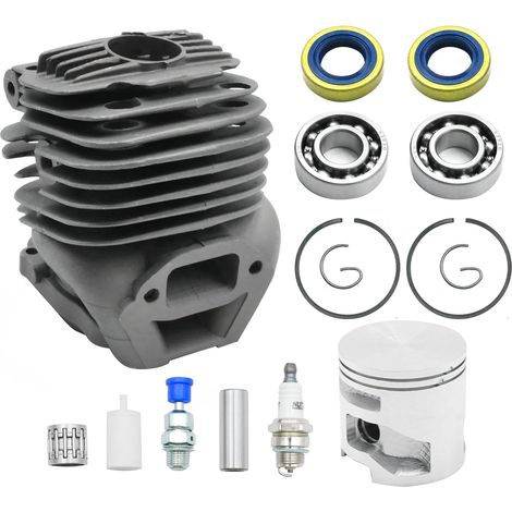 506 38 61-71 51 mm Kit cylindre piston roulements, remplacement pour modèles de tronçonneuse à béton K760 K750, avec bougie d'allumage, roulements et filtre à carburant (1/5)