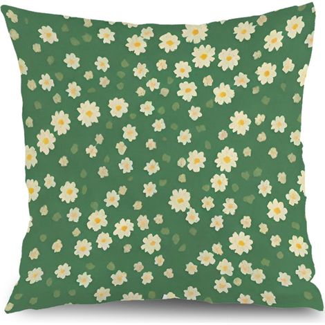 Taie d'oreiller floral printemps été, décoration maison élégante,45×45cm (1/5)