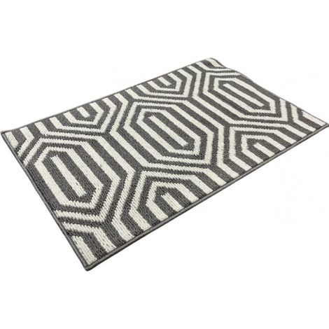 Paillasson intérieur 60x90 cm, absorbant et antidérapant, attrape saleté et boue, lavable en machine, profil fin (1/5)