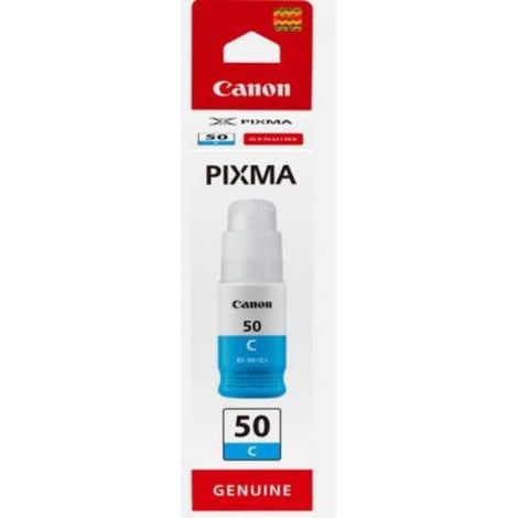Bouteille d'encre - CANON - GI-50C - Cyan - Compatibilité PIXMA MegaTank - (3403C001)