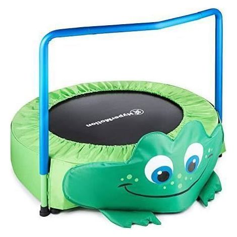 Trampolino Bambino - HyperMotion - Forma Rana - 91 cm - 30 Molle - 6 Piedini Antiscivolo - Verde