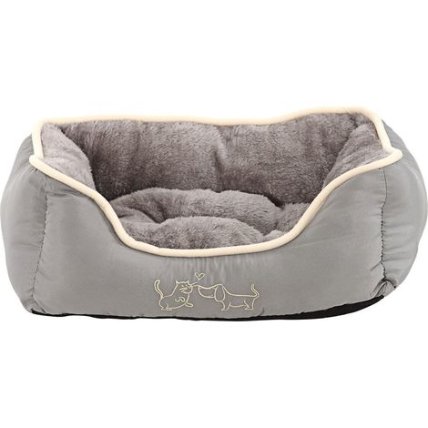 Panier pour Chien et Chat env. 47 x 37 x 17 cm, Polyester, Gris (1/5)