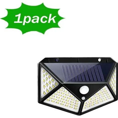 (0-5W-1 PCS) Applique solaire murale sans fil avec détecteur de mouvement, étanche, pour la décoration de jardin, les escaliers et l'éclairage extérieur. (1/5)