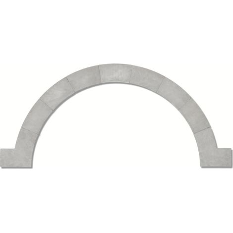 Kit de margelles pour escalier roman Pierre Naturelle Atlas - R150x33x3 cm - Bord rond - Gris (1/2)