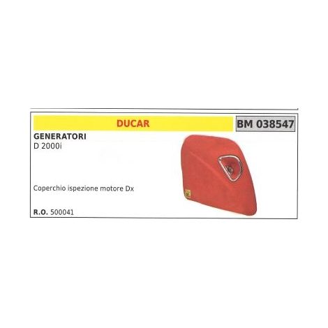 Tapa de inspección del motor derecho DUCAR para generador D 2000i
