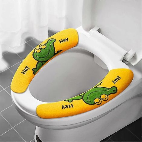 Coussin adhésif pour siège de toilette, antidérapant, imperméable et facile à remplacer (1/5)