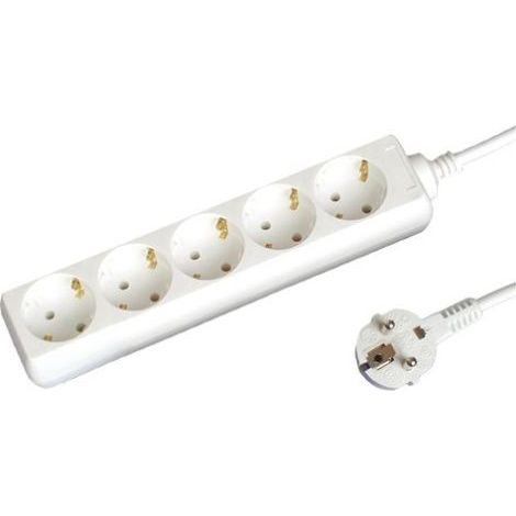 Mehrere Basis 5 Stecker 1,5 m Kabel 3x1 mm weiß GSC 0000004