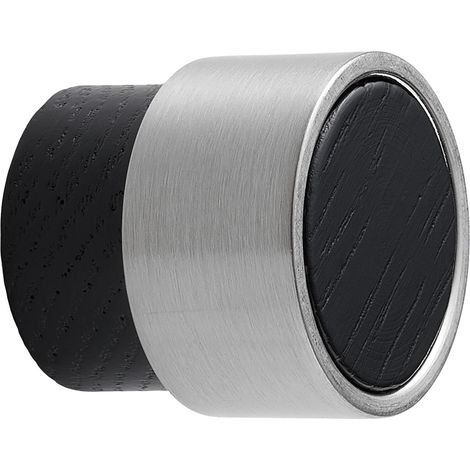 Möbelknopf Radio ø 22mm - Holzgriff Möbelknauf Tiefe 25mm, ZN/Esche schwarz gebeizt (1/4)