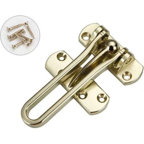 2 Pièces Loquet coulissant, Alliage de zinc, Finition brossée, Sécurité intérieure, Pour porte maison appartement (1/5)