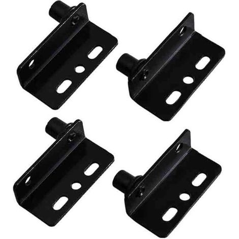 Charnières pivotantes noires robustes à tige dissimulée avec bague pour portes en bois, tiroirs, meubles et armoires (1/5)