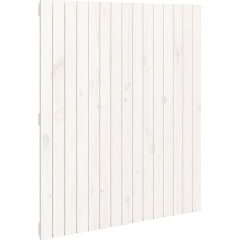 Cabecero accesorio para dormir mueble de pared para dormitorio estilo palet 95,5 x 3 x 110 cm madera maciza blanco TDL0202684