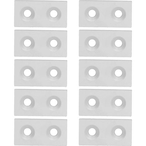 10 Stück Aluminium-Profil-Endkappen, Abdeckplatten aus Metalllegierung für lineare bewegliche Teile, 3060, Doppelbohrungen, Silber