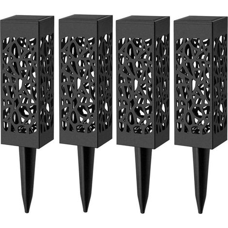 Lot de 4 vases funéraires avec piquets, compatibles avec les pierres tombales, porte-fleurs commémoratifs avec trous de drainage pou (1/5)