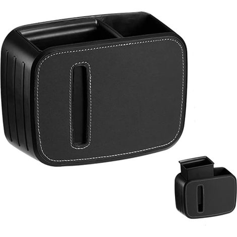 Auto-Mülleimer, wasserdichter Auto-Mülleimer, Auto-Aufbewahrungsbehälter, Mini-Mülleimer zur Müllaufbewahrung und -organisation (2-in-1-Mülleimer – Schwarz)