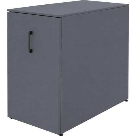 [NON UTILIZZATO] Scaffale armadio da ufficio in acciaio HHG-152, ripiano regolabile, metallo 74x43x80 cm, grigio (1/5)