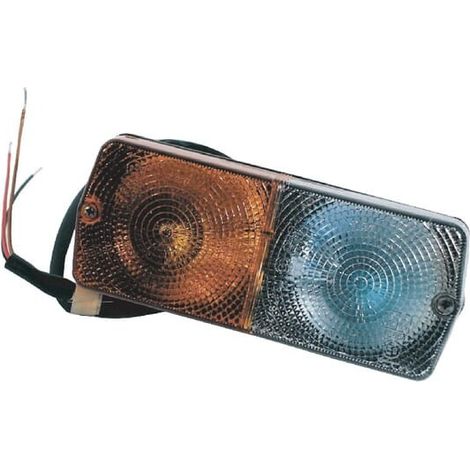 Luz de galib贸 e intermitencia hal贸gena frontal'rectangular 12 V 谩mbar / transparentee atornillable 184 x 70 x 70 mm Cobo COBO