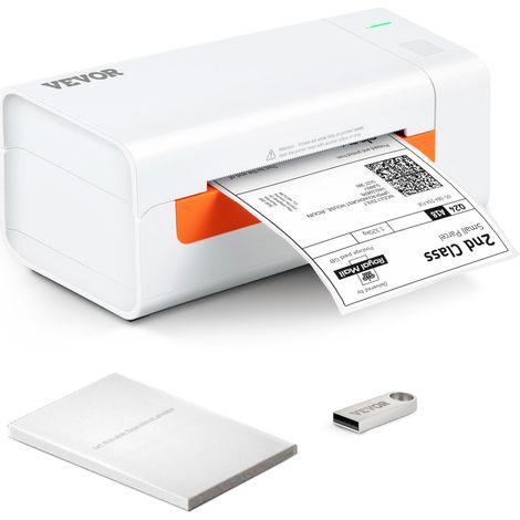 Etikettendrucker 200x79x83mm Thermodrucker 150mm/s Labeldrucker Versandetiketten Drucker Thermo-Direkt Edikettendruckgerät USB Automatische Etikettenerkennung Windows Mac OS Linux Chromebook (1/5)