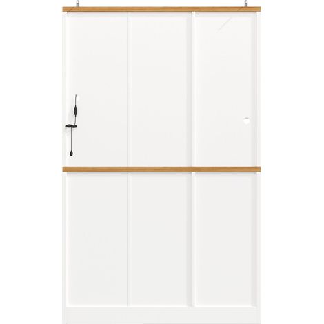 Vitrine 104 x 40 x 180 cm meuble haut à éclairage led finition blanc et noir façade (1/5)