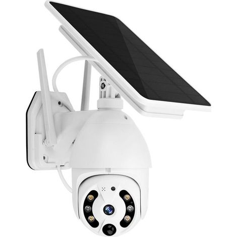 Wireless Solar Panel Security Camera, 1080P Outdoor WiFi PTZ Surveillance Camera with Night Vision, PIR Motion Detection, and Two-Way Audio (1/5)