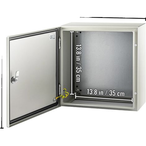 Caja de conexiones eléctricas, IP66 impermeable, con cerradura, 40 x 40 x 20 cm, XXL-c (1/2)