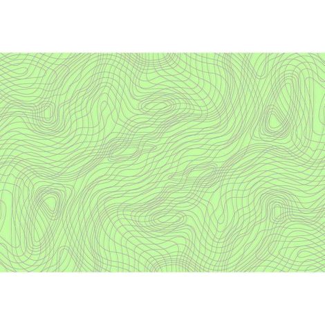 Papier peint panoramique moderne vert Tapisserie panoramique verte originale lignes ondulées Papier peint panoramique graphique pour cuisine (1/3)
