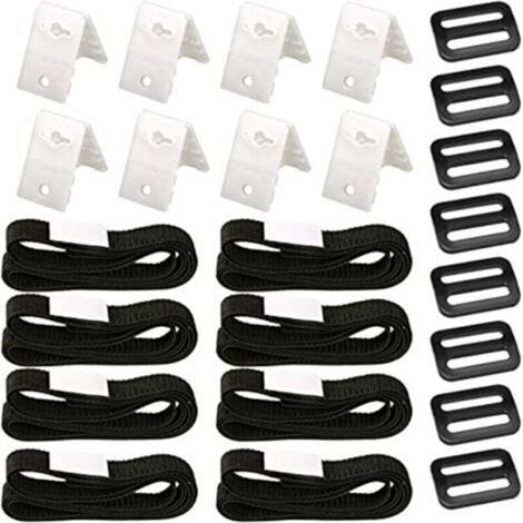 Kit de fixation de rouleau de couverture de piscine solaire, paquet de 8, sangles de fixation de rouleau de couverture de piscine pour la fixation universelle des rouleaux de couverture de piscine au (1/5)