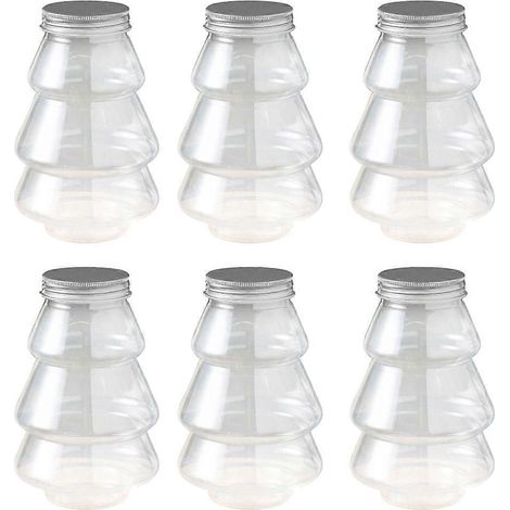 Ensemble de 6 bocaux à bonbons en forme de sapin de Noël, accessoires de rangement multifonctions (1/5)