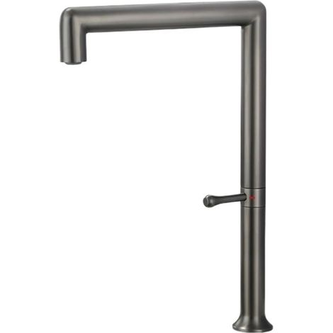 Robinet de cuisine Robinet mitiur d'eau rotatif à monta sur pont, robinet d'évier de cuisine en or brossé, robinet de cuisine en acier inoxydable brossé(Gunmetal) (1/5)