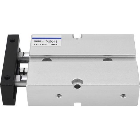 Pneumatikzylinder mit 2 Kolbenstangen, doppeltwirkender Welle, 0,1 bis 1,0 MPa, 30 mm Hub, 20 mm Bohrung (1/5)