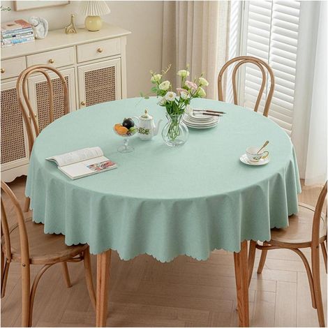 Nappe ronde 180 cm, antitache, imperméable, verte