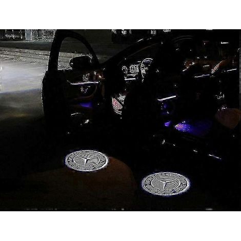 Deux lampes de bienvenue Mercedes-Benz, compatibles avec les modèles Classe A, Classe B, Classe C, Classe E, GLE et autres. (1/5)