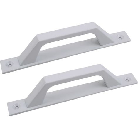 2pcs 200 mm White Handle, Drill Kit, Barn Door Handle, Aluminium Sliding Door Handle