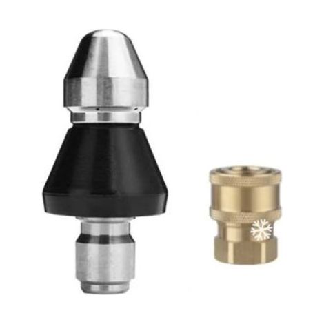 Machine de nettoyage, buse d'égout, buse de 1/4 pouces, tuyau d'arrosage, accessoires de nettoyage de drague (1/3)