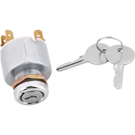 Contacteur d’allumage universel 12 V pour moteur – Interrupteur de démarrage à clé avec 3 positions (MARCHE/ARRÊT/RETOUR)