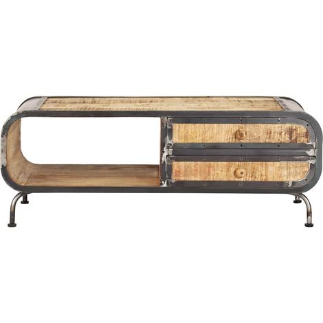Maison Exclusive - Couchtisch 100 x 50 x 35 cm Mango-Massivholz (1/5)
