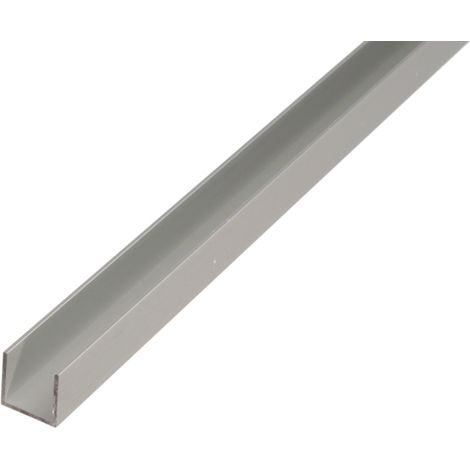 ALBERTS U-Profil, Alu silber elox., LxBxHxS 2000 x 15 x 10 x 1,5 mm (1/5)