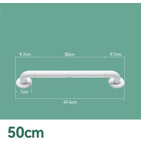 Barres d'Appui pour Salle de Bain avec Cercles Lumineux - Poignée de Douche Antidérapante Ultra Adhérente pour Personnes âgées, Handicapées, Enceintes - 50cm