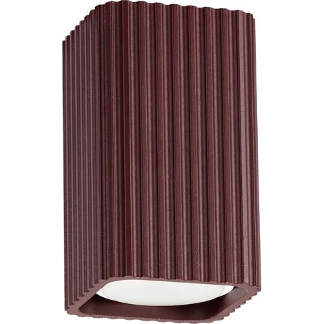 Lámpara de techo RAYO 10 marrón aluminio 1xGU10 6cm Sollux (1/5)