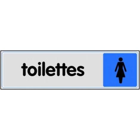 Novap Placa WC Mujeres Plateada 170 x 45 mm