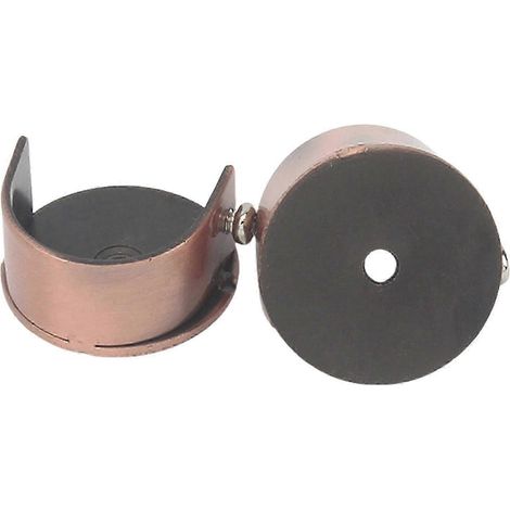 Supports de tringle à rideaux en alliage (bronze rouge) pour tringles de 28 mm, compatibles avec les tringles en métal et en bois, fixation murale - Bon état (1/5)