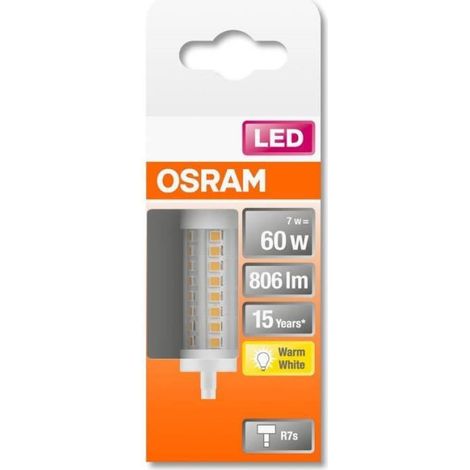 OSRAM HOMELIGHTING 4058075432598 LED CEE E (A - G) R7s forme de cône 7.3 W = 60 W blanc chaud (Ø x L) 29 mm x 78 mm 1 pc(s) A675542 (1/4)