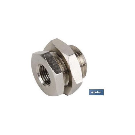 Pasatabiques Latón Niquelado                 Medida rosca 5 mm - Ø M-10X1