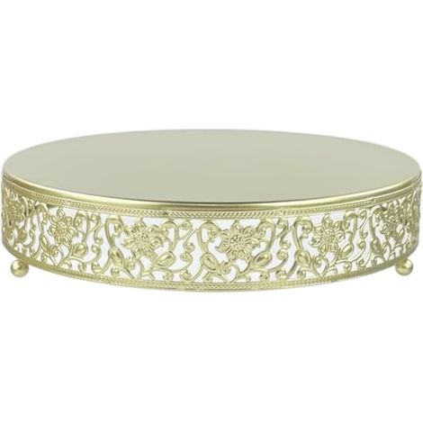 Présentoir à gâteaux rond en métal pour cupcakes, desserts, cookies, fruits (doré, 30,5 cm) (1/5)