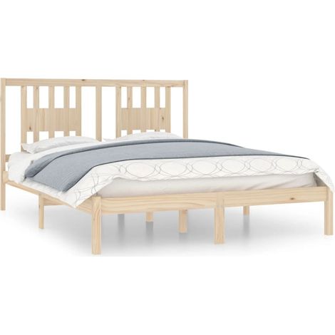 Maison Exclusive - Cadre de lit Bois de pin massif 160x200 cm (1/5)
