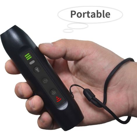 Upgrade to a 3-mode ultrasonic dog repeller, handheld reader device with intelligent leak detection, high-brightness flashlight, and colorful light indicator (1/5)