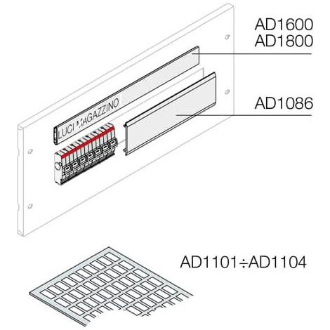 Porte étiquette 36 MOD DIN (X20) 1STQ008206A0000 ABB AD1800