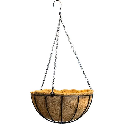 Jardinière suspendue décorative en fer forgé forme de noix coco pour plantes succulentes (1/5)